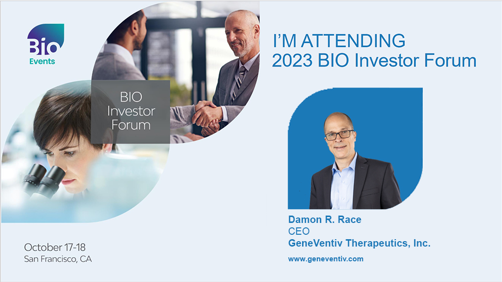 GeneVentiv to Attend BIO Investor Forum